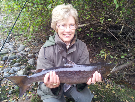 Sally Bateman's grilse from House Pool