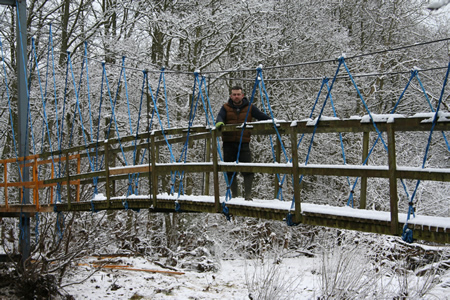 Will Wells repairing the RB bridge following flood damage