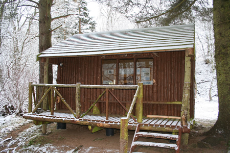Red Brae Hut in January snow 2013