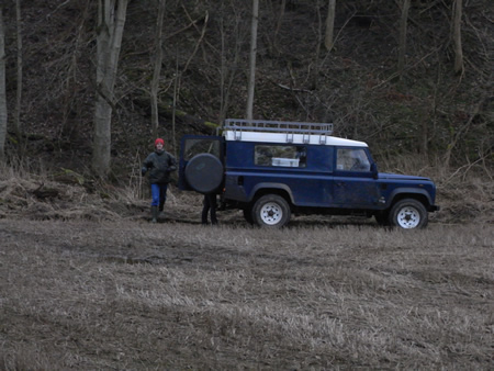 Marine Scotland's field biologists positioning the Red Brae receiver