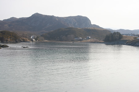 View across Scourie Bay towards the Hotel
