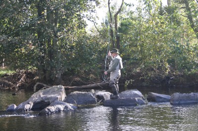 The late Peter Ward fishing the head of IndiesPool from the South side.