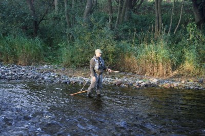 Oliver Reeve fishing Tyndals Pool 