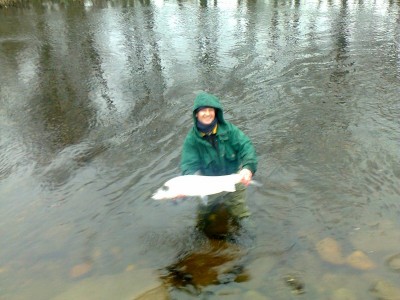 Derek with 14lbs salmon from Tyndals