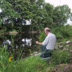 Alasdair fishing the nymph for low water salmon