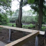 Foundations for tree-house fishing hut