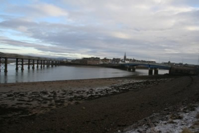 Both bridges at Spring low tide